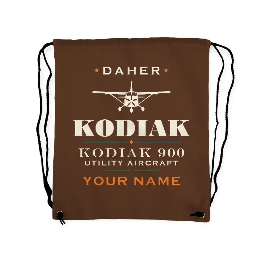 Daher Kodiak 900 - Drawstring Bag - Heritage + Name - Brown