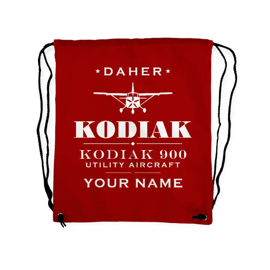 Daher Kodiak 900 - Drawstring Bag - Heritage + Name - Red