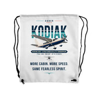 Thumbnail for Daher Kodiak 900 - Drawstring Bag - Original - White