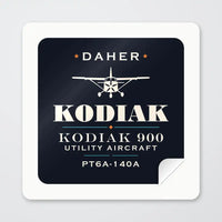 Thumbnail for Daher Kodiak 900 - Heritage - Square Sticker - Peel