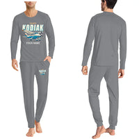 Thumbnail for Daher Kodiak 900 - Men Pajamas - Cartoon Chest + Name - Gray