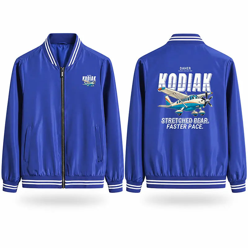 Daher Kodiak 900 Stylish Jackets - Baseball Collar - Cartoon - Royal Blue