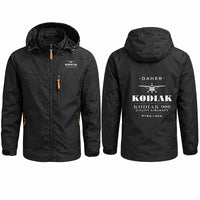 Thumbnail for Daher Kodiak 900 Stylish Jackets - Hooded Windbreaker - Heritage - Black