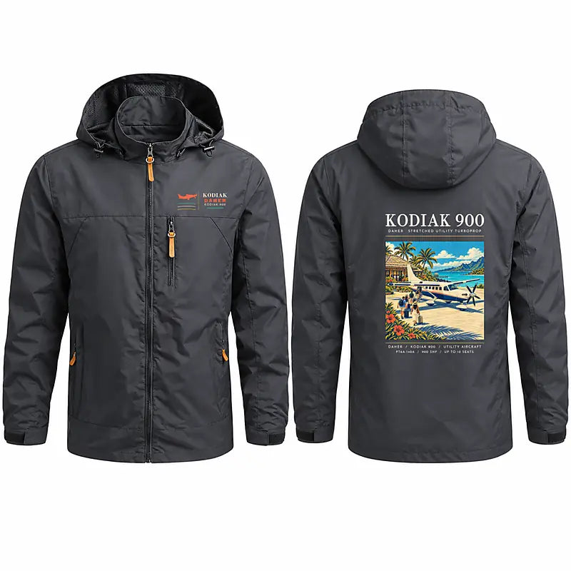Daher Kodiak 900 Stylish Jackets - Hooded Windbreaker - Poster - Charcoal