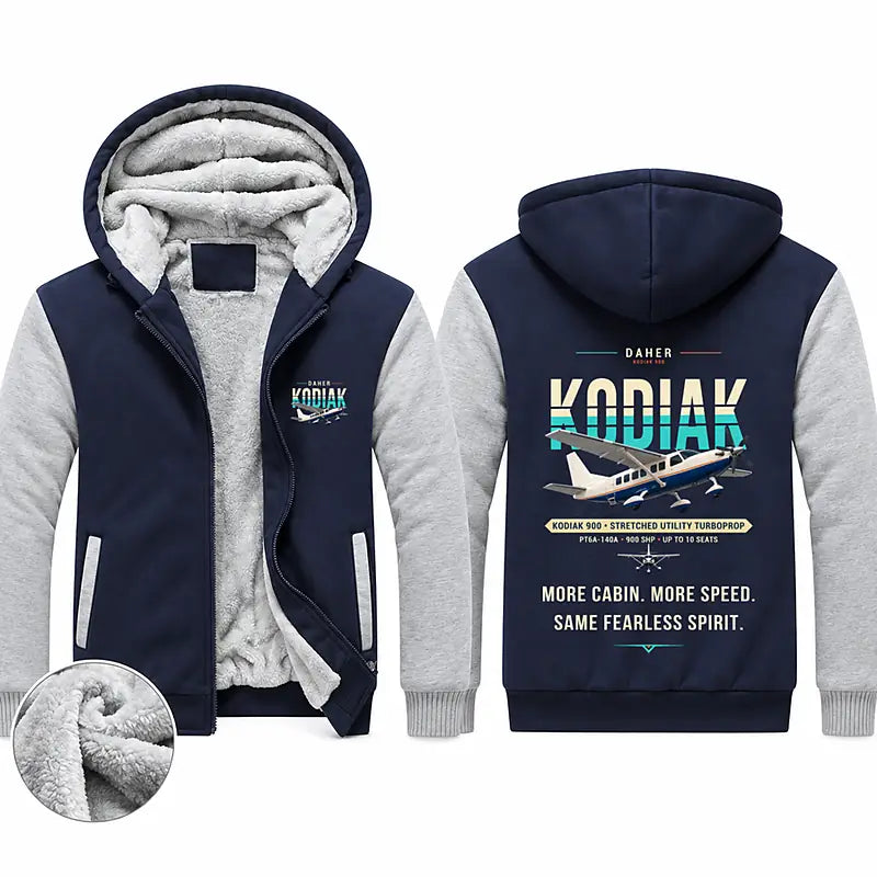 Daher Kodiak 900 Zipped Sweatshirts - Original - Navy & Gray