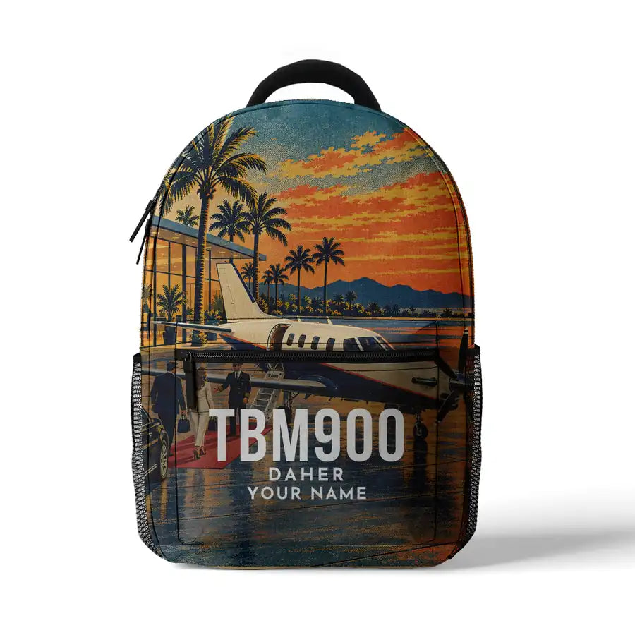 Daher TBM 900 - 3D Backpack - 3D Scene + Name