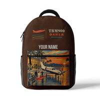 Thumbnail for Daher TBM 900 - 3D Backpack - Brown + Name