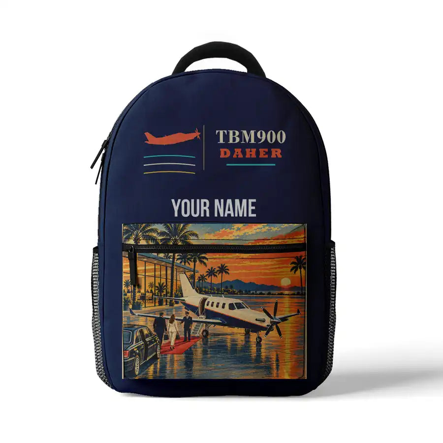 Daher TBM 900 - 3D Backpack - Dark Blue + Name