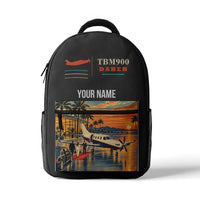 Thumbnail for Daher TBM 900 - 3D Backpack - Gray + Name