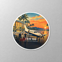Thumbnail for Daher TBM 900 - 3D - Circle Sticker - Close-up