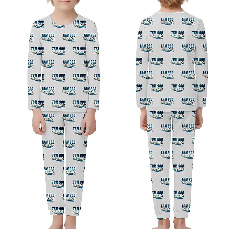 Daher TBM 900 - Children Pajamas - Cartoon Pattern - Light Gray