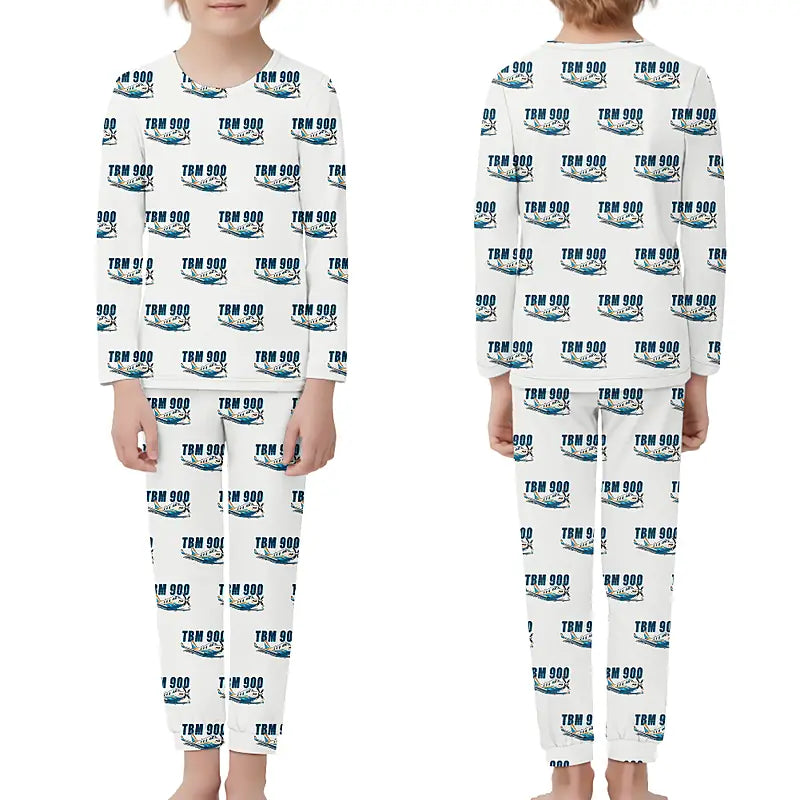 Daher TBM 900 - Children Pajamas - Cartoon Pattern - White