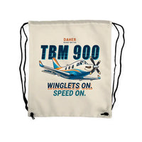 Thumbnail for Daher TBM 900 - Drawstring Bag - Cartoon - Beige