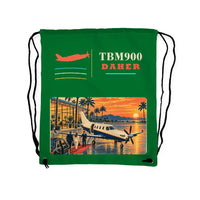 Thumbnail for Daher TBM 900 - Drawstring Bag - Classic - Green