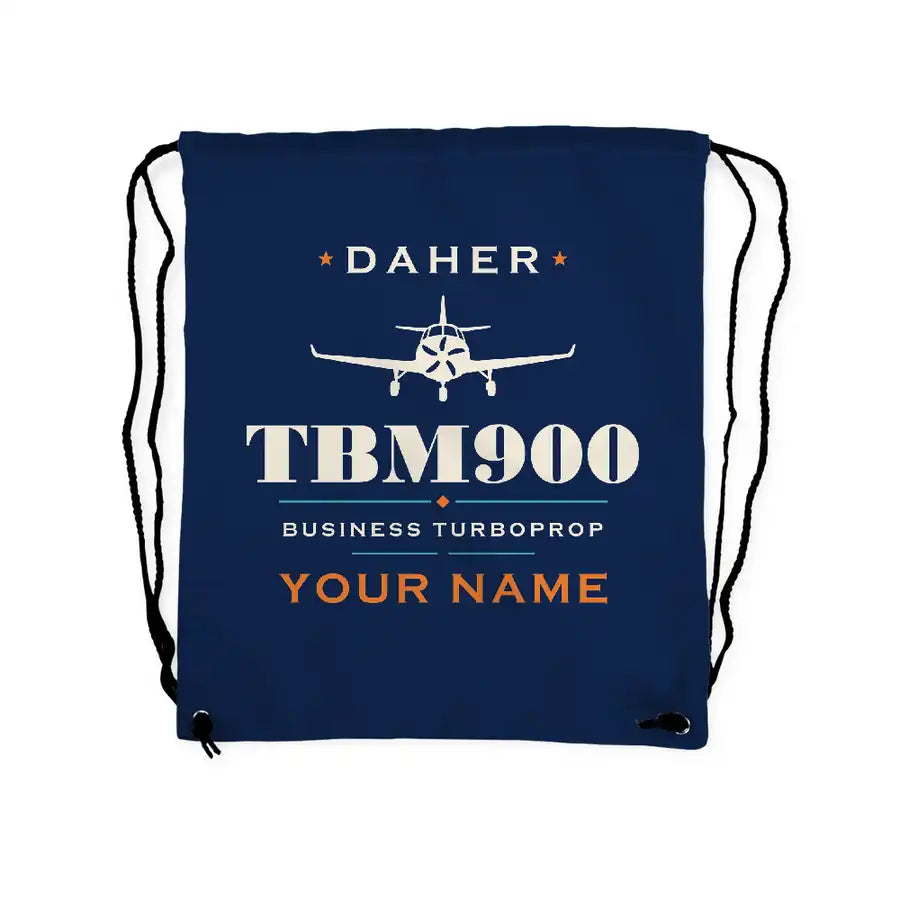 Daher TBM 900 - Drawstring Bag - Heritage + Name - Dark Blue