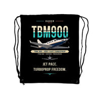 Thumbnail for Daher TBM 900 - Drawstring Bag - Original - Black