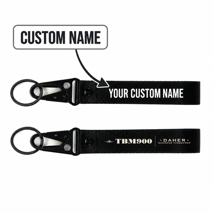 Daher TBM 900 Hawk-Shaped Key Chains - Black - Heritage - Personalized