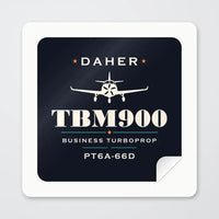 Thumbnail for Daher TBM 900 - Heritage - Square Sticker - Peel
