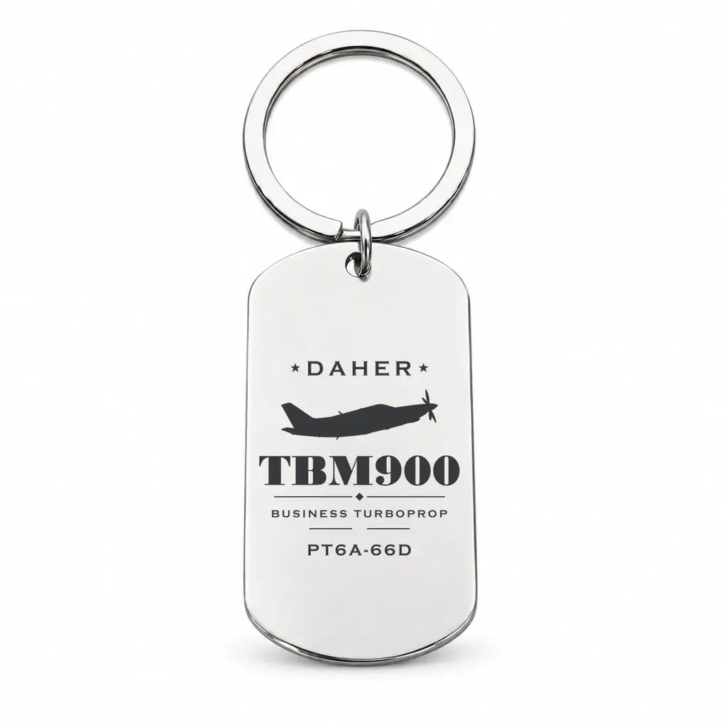 Daher TBM 900 - Key Chain - Heritage - Silver