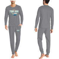 Thumbnail for Daher TBM 900 - Men Pajamas - Cartoon Chest - Gray