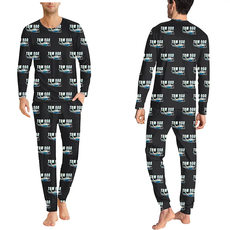 Daher TBM 900 - Men Pajamas - Cartoon Pattern - Black