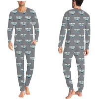 Thumbnail for Daher TBM 900 - Men Pajamas - Cartoon Pattern - Gray