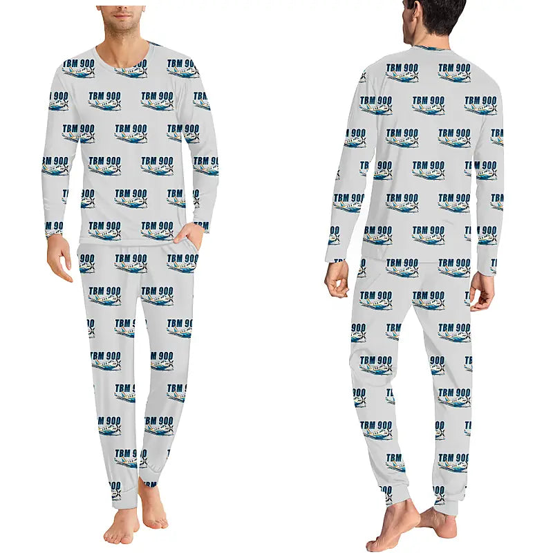 Daher TBM 900 - Men Pajamas - Cartoon Pattern - Light Gray