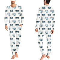Thumbnail for Daher TBM 900 - Men Pajamas - Cartoon Pattern - White