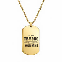Thumbnail for Daher TBM 900 - Necklace - Tag + Name - Gold