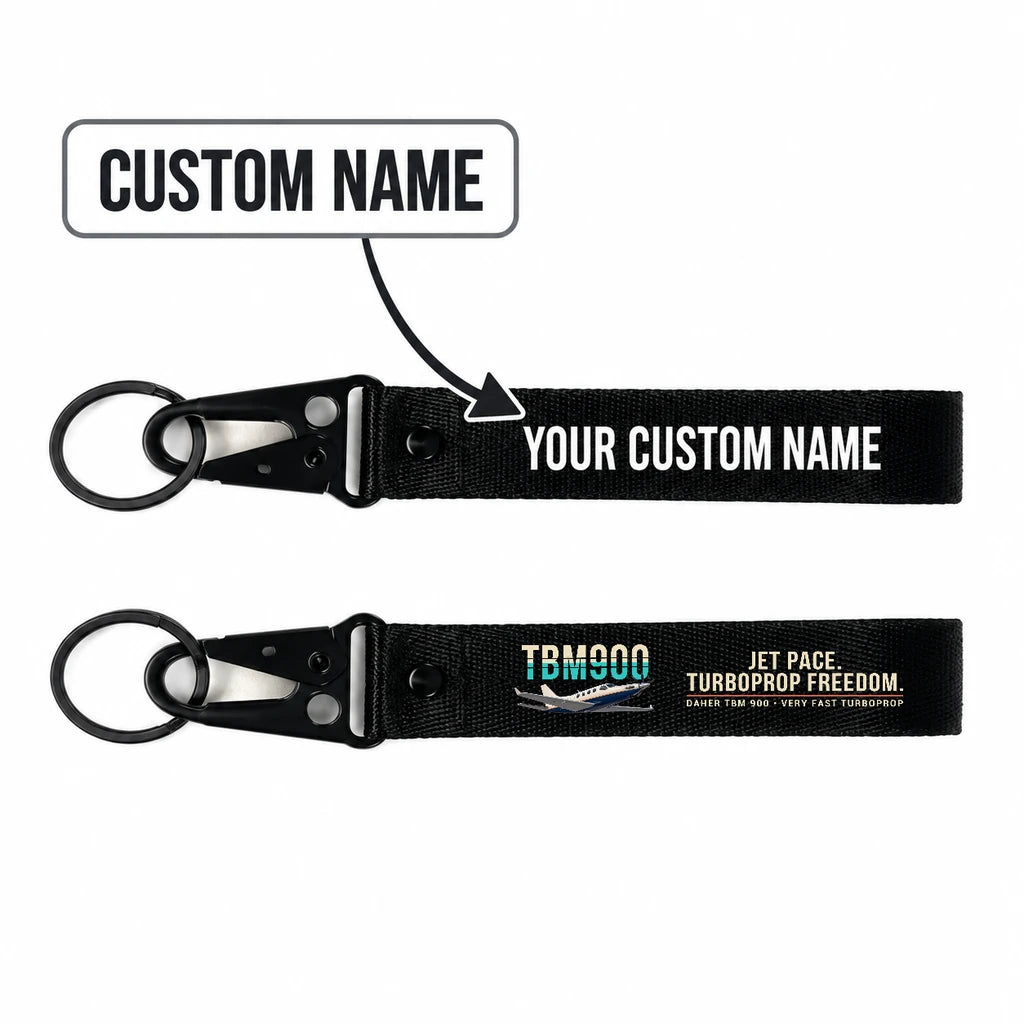Daher TBM 900 Hawk-Shaped Key Chains - Black - Original - Personalized