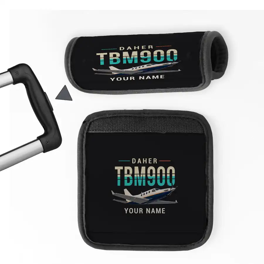 Daher TBM 900 - Original + Name - Luggage Handle Cover - Black