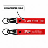 Thumbnail for Daher TBM 900 Hawk-Shaped Key Chains - Red - Original - Remove Before Flight