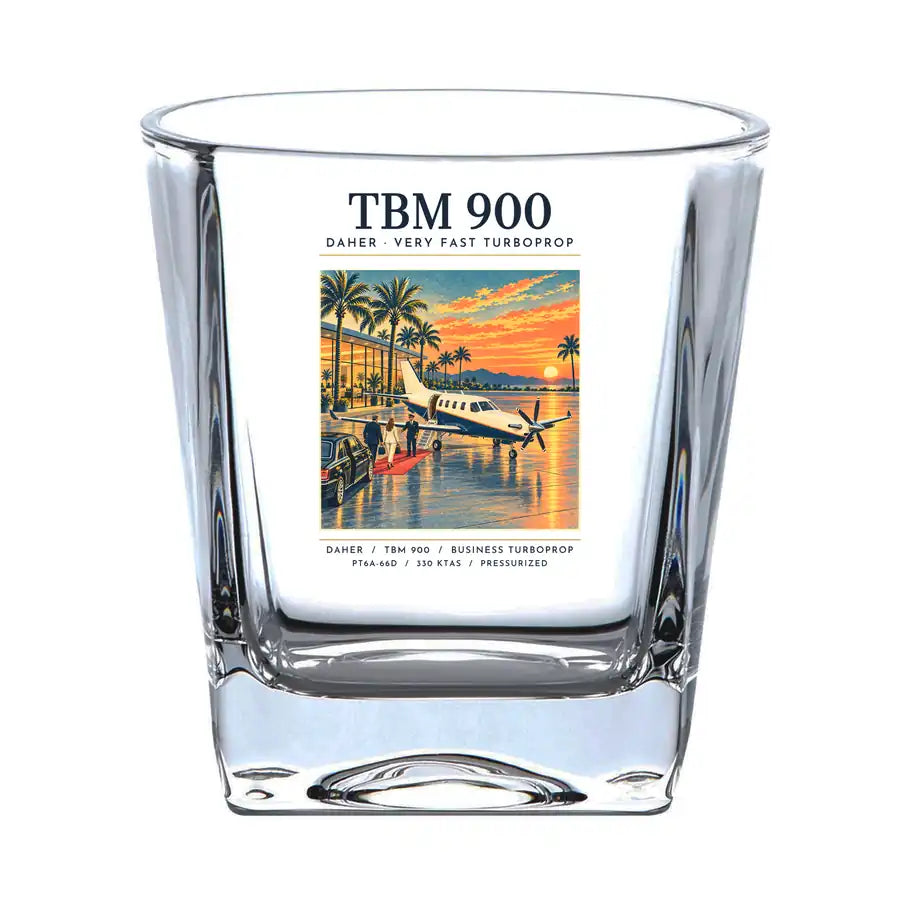 Daher TBM 900 - Poster - Whiskey Glass