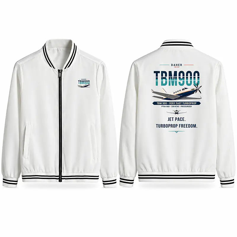 Daher TBM 900 Stylish Jackets - Baseball Collar - Original - White
