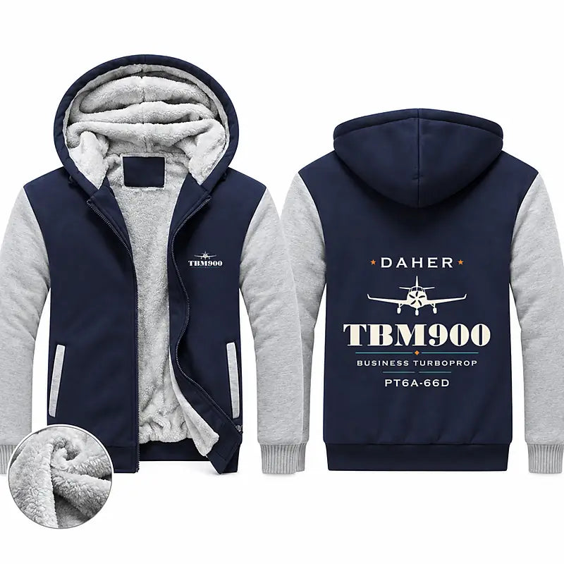 Daher TBM 900 Zipped Sweatshirts - Heritage - Navy & Gray