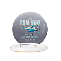 Thumbnail for Daher TBM 960 - Cartoon + Name - Pin - Gray