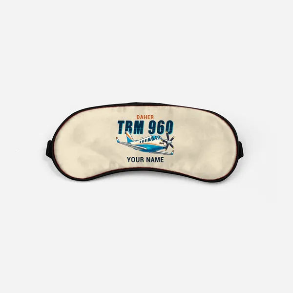 Daher TBM 960 - Cartoon + Name - Sleep Mask - Beige