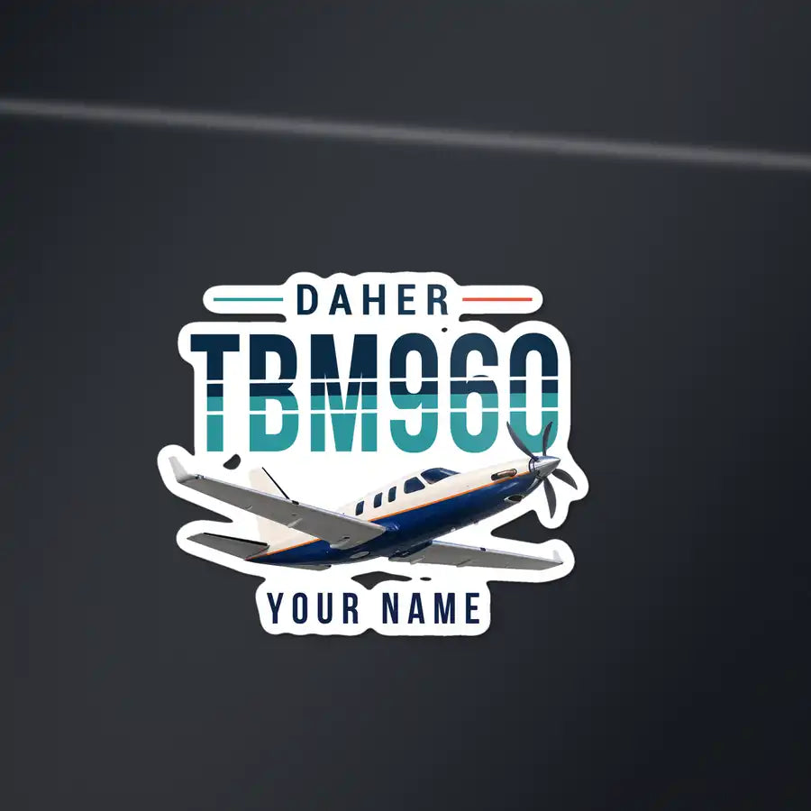Daher TBM 960 - Original Die-Cut + Name - Die-Cut - Dark Car
