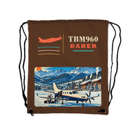 Thumbnail for Daher TBM 960 - Drawstring Bag - Classic - Brown