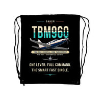 Thumbnail for Daher TBM 960 - Drawstring Bag - Original - Black