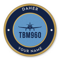 Thumbnail for Daher TBM 960 Patches - Circle + Name - Navy Sky