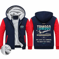 Thumbnail for Daher TBM 960 Zipped Sweatshirts - Original - Navy & Red
