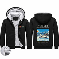 Thumbnail for Daher TBM 960 Zipped Sweatshirts - Poster - Black