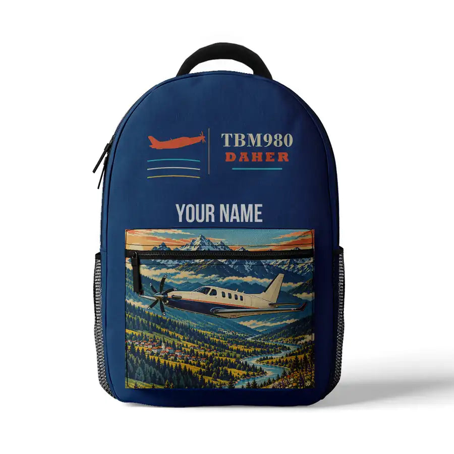 Daher TBM 980 - 3D Backpack - Blue + Name