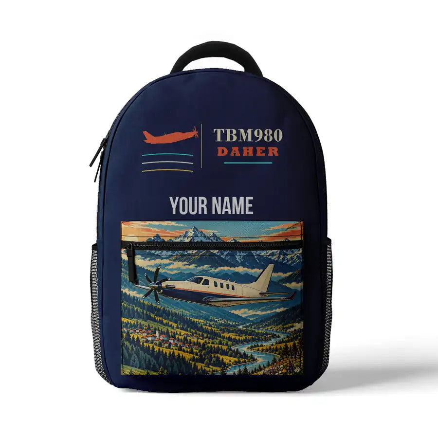 Daher TBM 980 - 3D Backpack - Dark Blue + Name