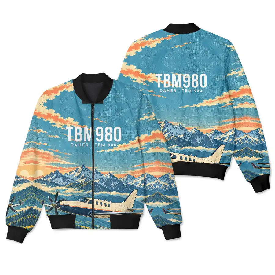Daher TBM 980 3D All-Over Print Clothing - Bomber Jacket - 3D