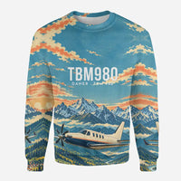 Thumbnail for Daher TBM 980 3D All-Over Print Clothing - Sweatshirt - 3D