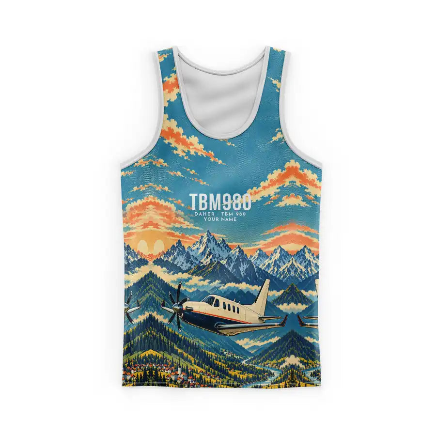 Daher TBM 980 3D All-Over Print Clothing - Tank Top - 3D + Name