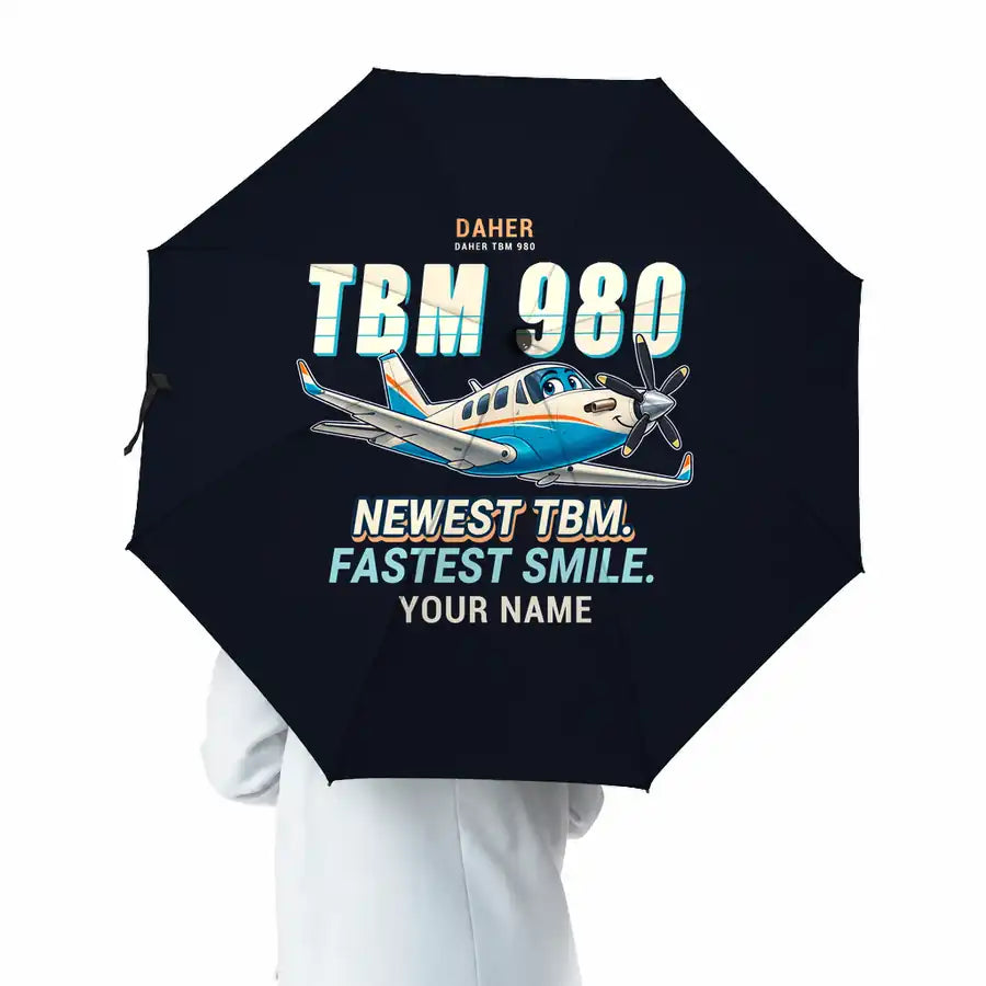 Daher TBM 980 - Cartoon + Name - Umbrella