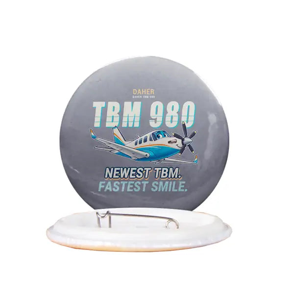 Daher TBM 980 - Cartoon - Pin - Gray